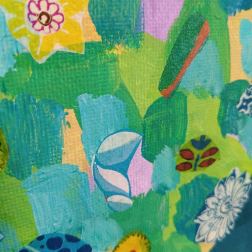 アート 絵画『夢の中の木』アクリル絵 原画 サイズ約27.2㎝×21.7
