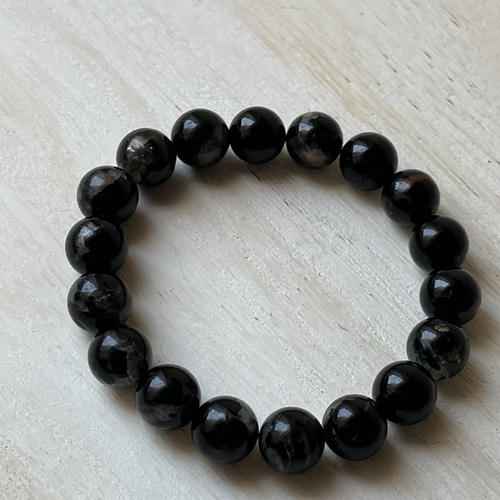 Y sh　高品質透明感抜群♡15ミリ　ブラックトルマリン　ブレスレット ブラックトルマリンインクォーツブレスレット ブレスレット GRIAN