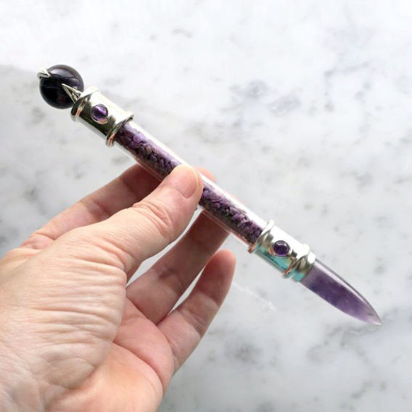 魔女の杖】スギライト＆アメジスト ヒーリングワンド｜天然石