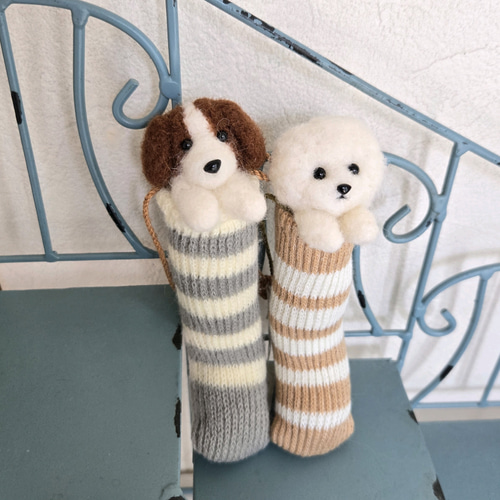 羊毛フェルト 犬猫好き ドア飾り 壁飾り バッグチャーム 犬猫モチーフ