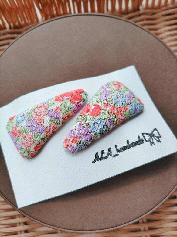 マルシェで大人気】パッチンピン 2点セット ヘアピン ALA_handmade