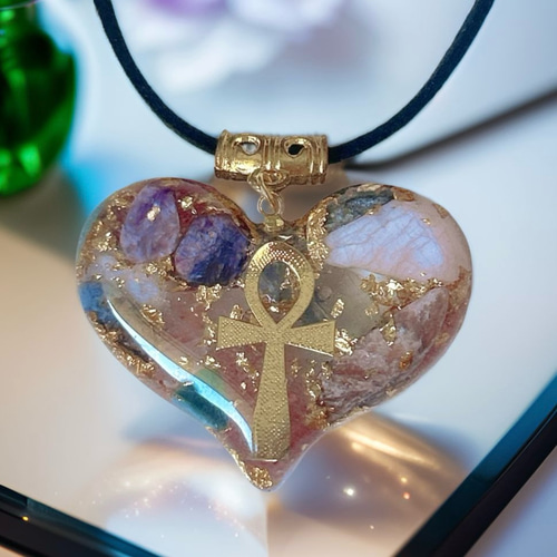 オルゴナイト ネックレス 御守り フラワーオブライフ ラピスラズリ