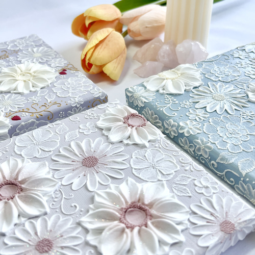 受注制作 オーダー テクスチャーアート 絵画 花の絵 フラワーアート