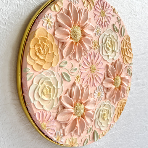 テクスチャーアート　アート　オーダー　受注　インテリア　花　現代アート　油絵 受注制作 オーダー テクスチャーアート 絵画 花の絵 フラワーアート