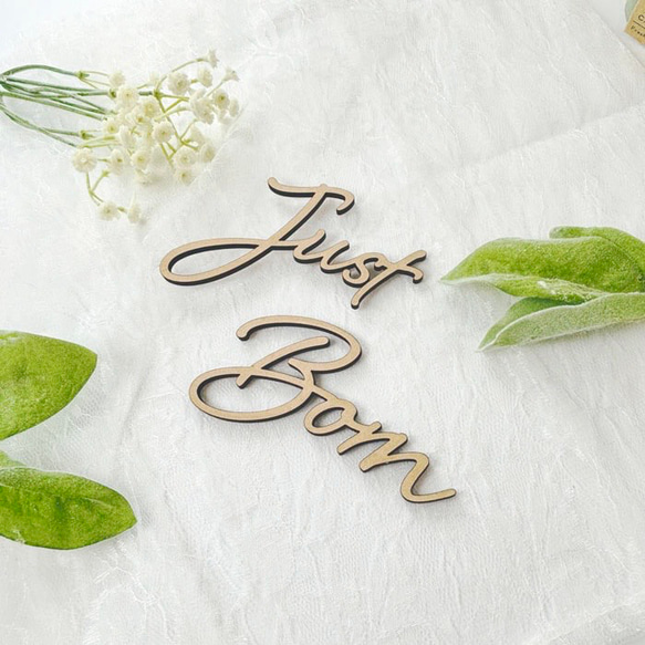 Just Born レターバナー ニューボーン　寝相フォト 赤ちゃん 2枚目の画像