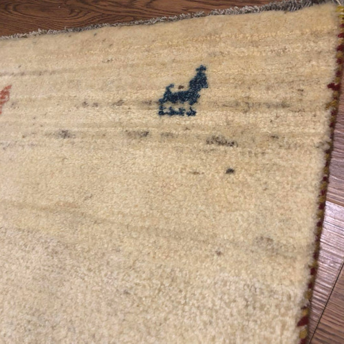 ギャッベ 46x65cm ペルシャ絨毯 手織り ギャベ 玄関マットラグ 絨毯 ☆ペルシャ手織りギャッベ 玄関マットMサイズ 7 | 三越伊勢丹