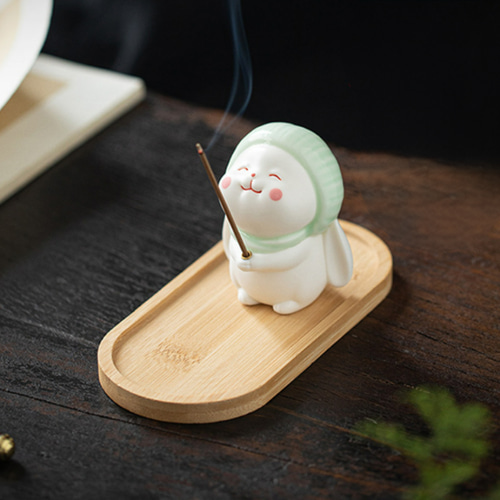 香炉　うさぎ　縁起物　黄色　金運 香炉 うさぎ 縁起物 黄色 金運