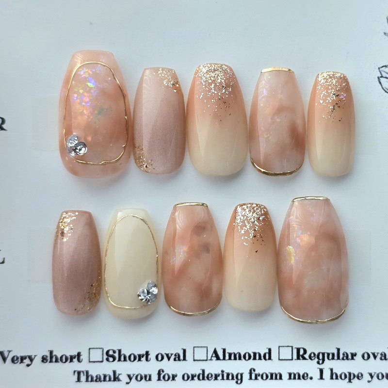 ネイルチップ　ニュアンスネイル　フレンチネイル　ワンカラー　ベージュ　上品 ネイルチップ ニュアンスネイル フレンチネイル ワンカラー