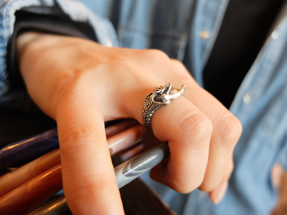 蛇 Silver 925 ビンテージリング 7号 ヴィンテージ ファッションリング