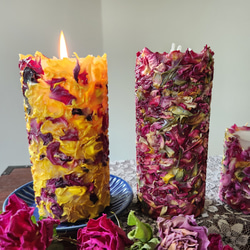 【受注販売】2つセット ローズキャンドルMサイズ ボタニカルキャンドル 受注販売】ローズキャンドルSサイズ ボタニカルキャンドル キャンドル