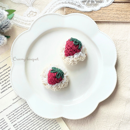 ♥NEW♥ショートケーキちゃん・色違いセット ベビーヘアクリップ