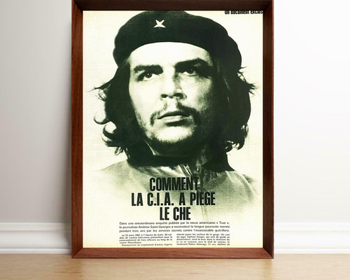 チェ・ゲバラ 1960年代 フランス ヴィンテージ 雑誌 広告 額付