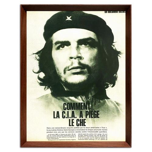 チェ・ゲバラ 1960年代 フランス ヴィンテージ 雑誌 広告 額付