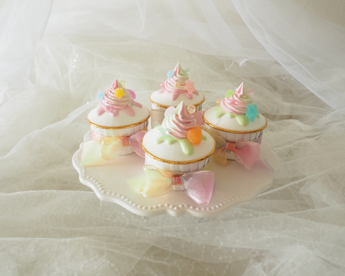 参考画像 クレイカップケーキ クレイ・ハロウィンカップケーキ(4個セット) その他人形 moi