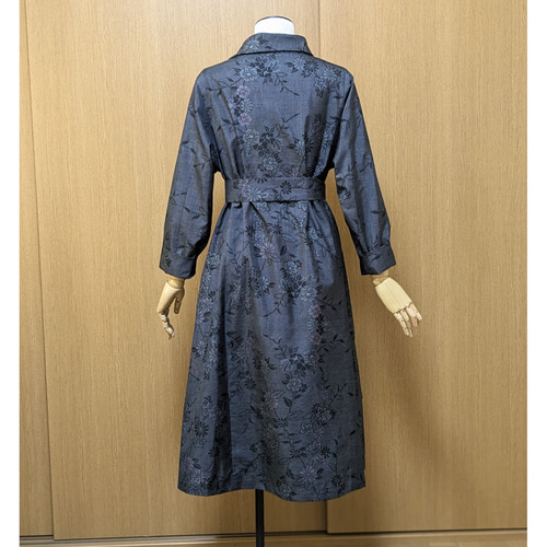 着物リメイク ワンピース 大島紬 L〜LL ワンピース さらあお 通販