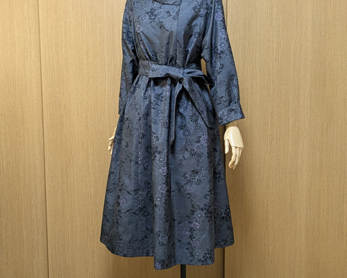 着物リメイク ワンピース 大島紬 L〜LL ワンピース さらあお 通販