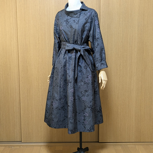 着物リメイク ワンピース 大島紬 L〜LL ワンピース さらあお 通販