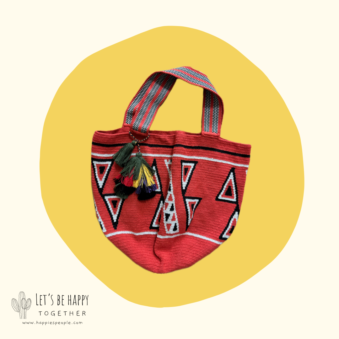 コロンビア発Wayuu SUSUトートバッグ エスニックレッド XXLサイズ 17,424円