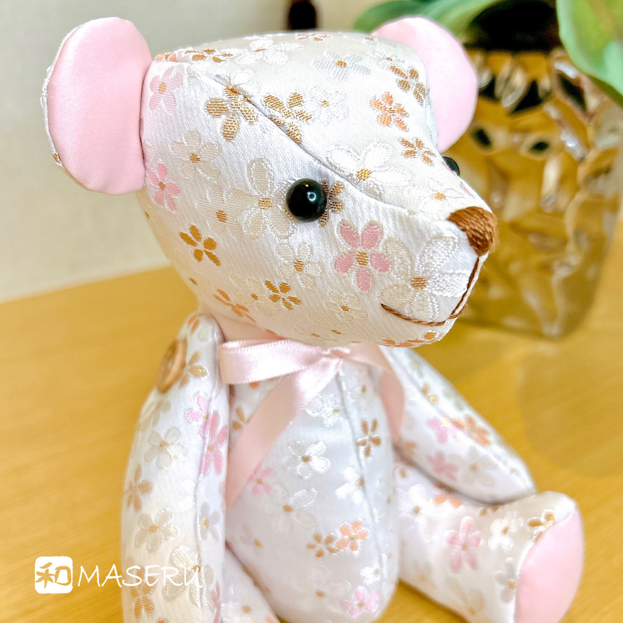 浴衣ベア　日本人作家様作品　テディベア　アーティストベア アーティストベア 金井二ー奈nico⑤テディベア 作家
