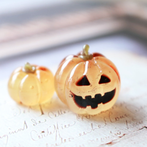 ガラスのハロウィン ミニチュアジャックオランタン（ペール