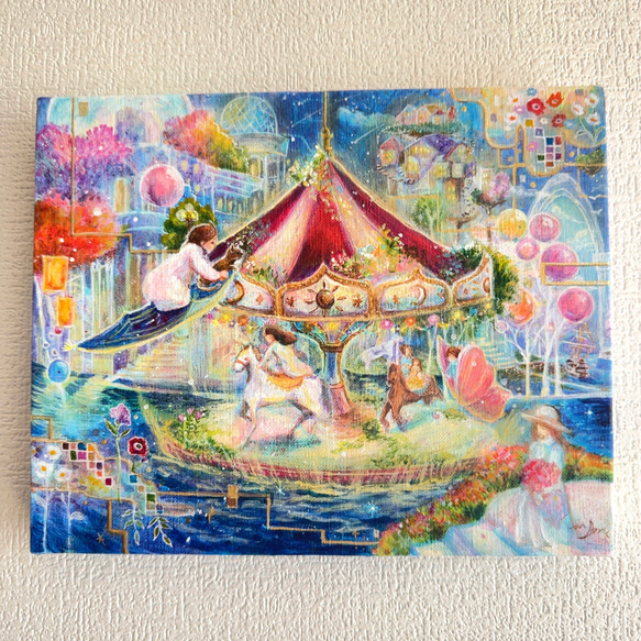 こうのこのみ　メリーゴーランド　直筆　原画 こうのこのみ メリーゴーランド 直筆 原画 絵画