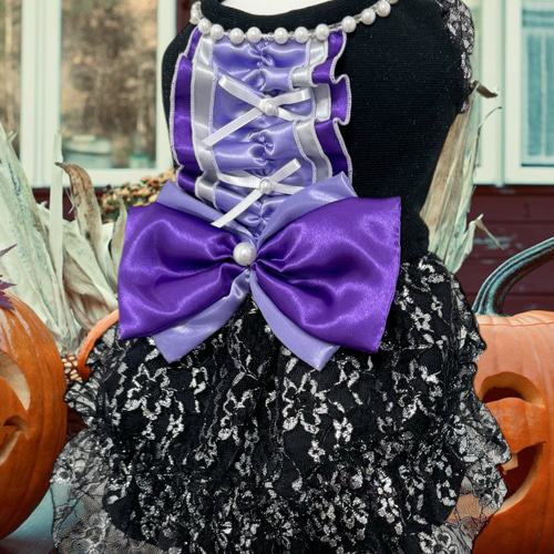 犬服／猫服 ハロウィンワンピース キラキララメチュールラッセル