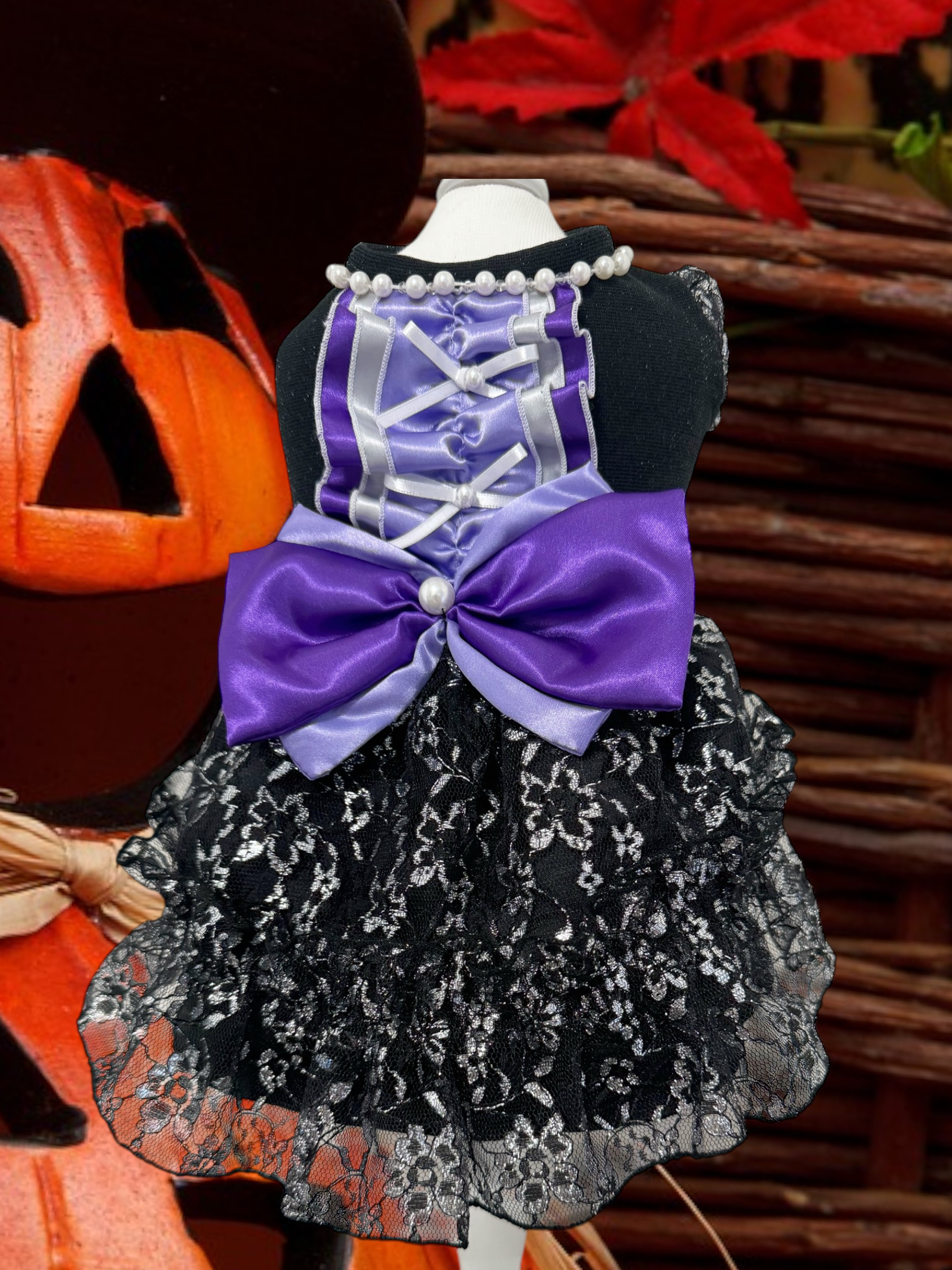 フィント　ハロウィン限定ワンピース □ドットヨークボウタイワンピース/an another angelus