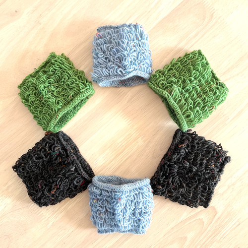 moja mojaリストウォーマー［サックスブルー］手首ウォーマー 足首