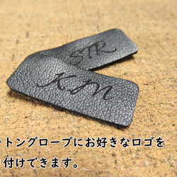 ロゴ入り　手袋 ムートン レザー ボア キャンプ 防寒 かっこいい たき火  焚火  アウトドア グランピング　BBQ 2枚目の画像