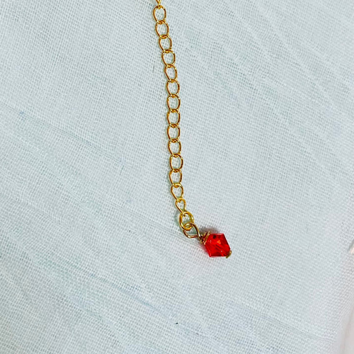 オレンジ色系、秋の明るめロングネックレス ネックレス・ペンダント