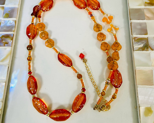   オレンジペンダントネックレス 楽天市場】オレンジ色ネックレスの通販