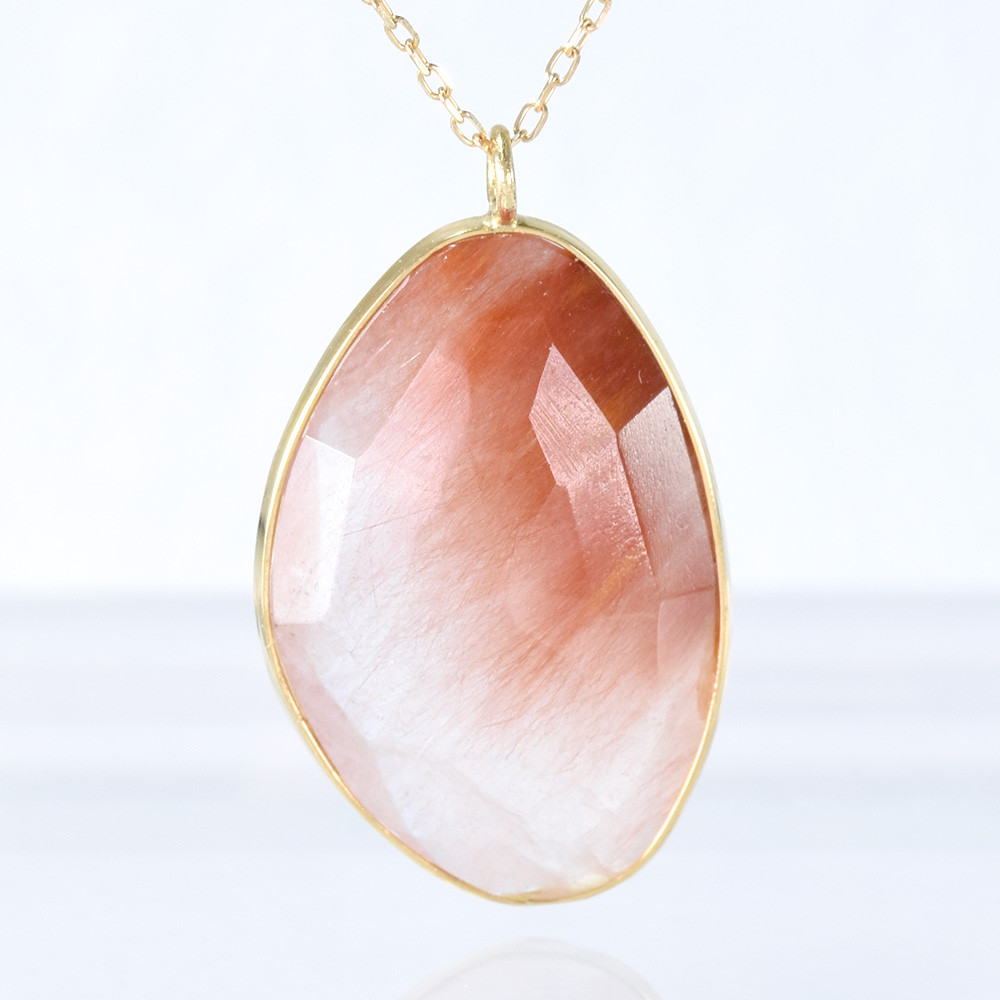 K18 チェリークォーツ ペンダント 1点もの CD149-28BS