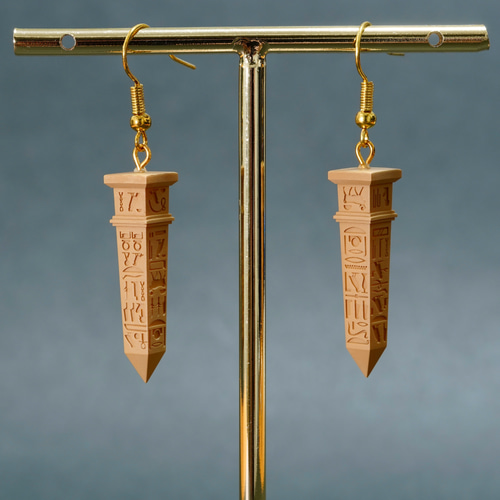 フックピアス ヒエログリフ 象形文字 おしゃれ オベリスク エジプト