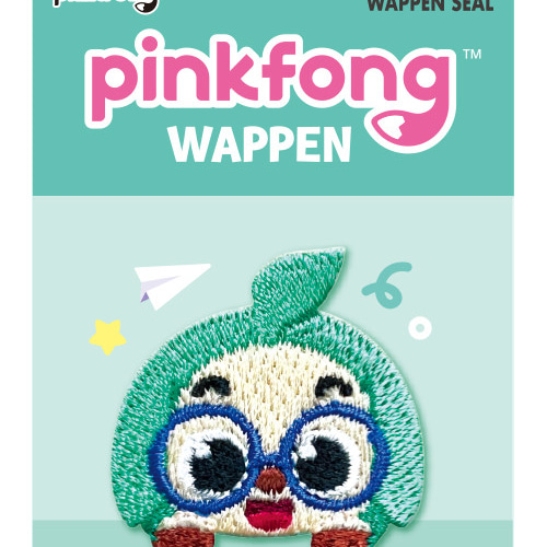 pinkfong wappen ピンキッツ 刺しゅう入りワッペン 2WAY シール
