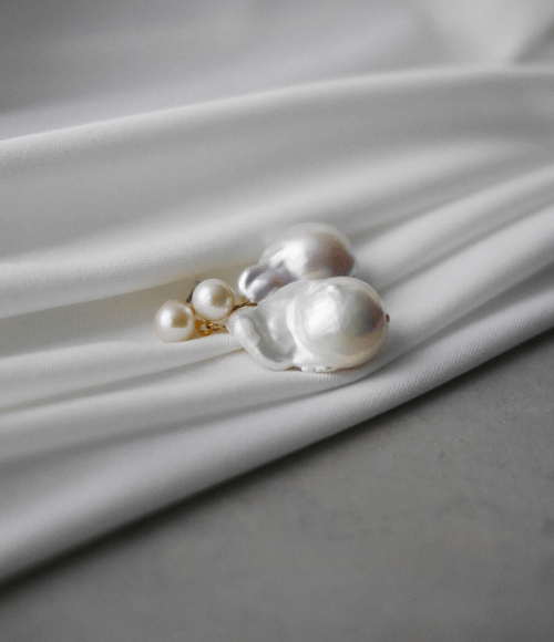 ウェディング　結婚式　バロックパール　淡水パール　ピアス　イヤリング