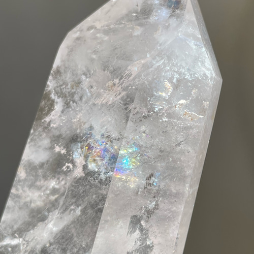 天然石＊水晶(ブラジル産)＊タワー＊虹あり その他置物 Majyotte