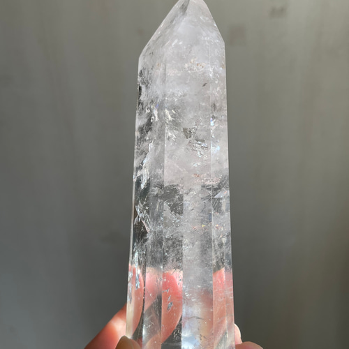 天然石＊水晶(ブラジル産)＊タワー＊虹あり その他置物 Majyotte