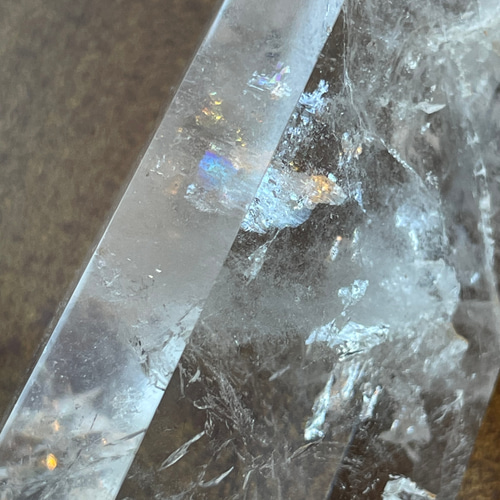 天然石＊水晶(ブラジル産)＊タワー＊虹あり その他置物 Majyotte