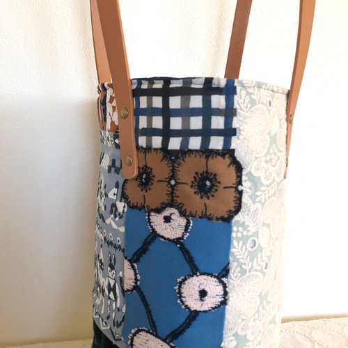 一点物 送料無料 ミナペルホネン バケツ型トートバッグ ハンドメイド