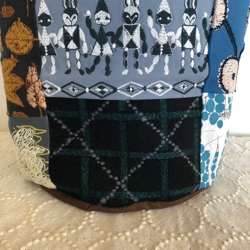 一点物 送料無料 ミナペルホネン バケツ型トートバッグ ハンドメイド