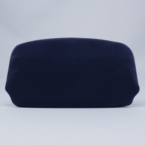 手触りが心地よい-鹿革天溝がま口長財布#ネイビー 長財布 MAKERS-KP