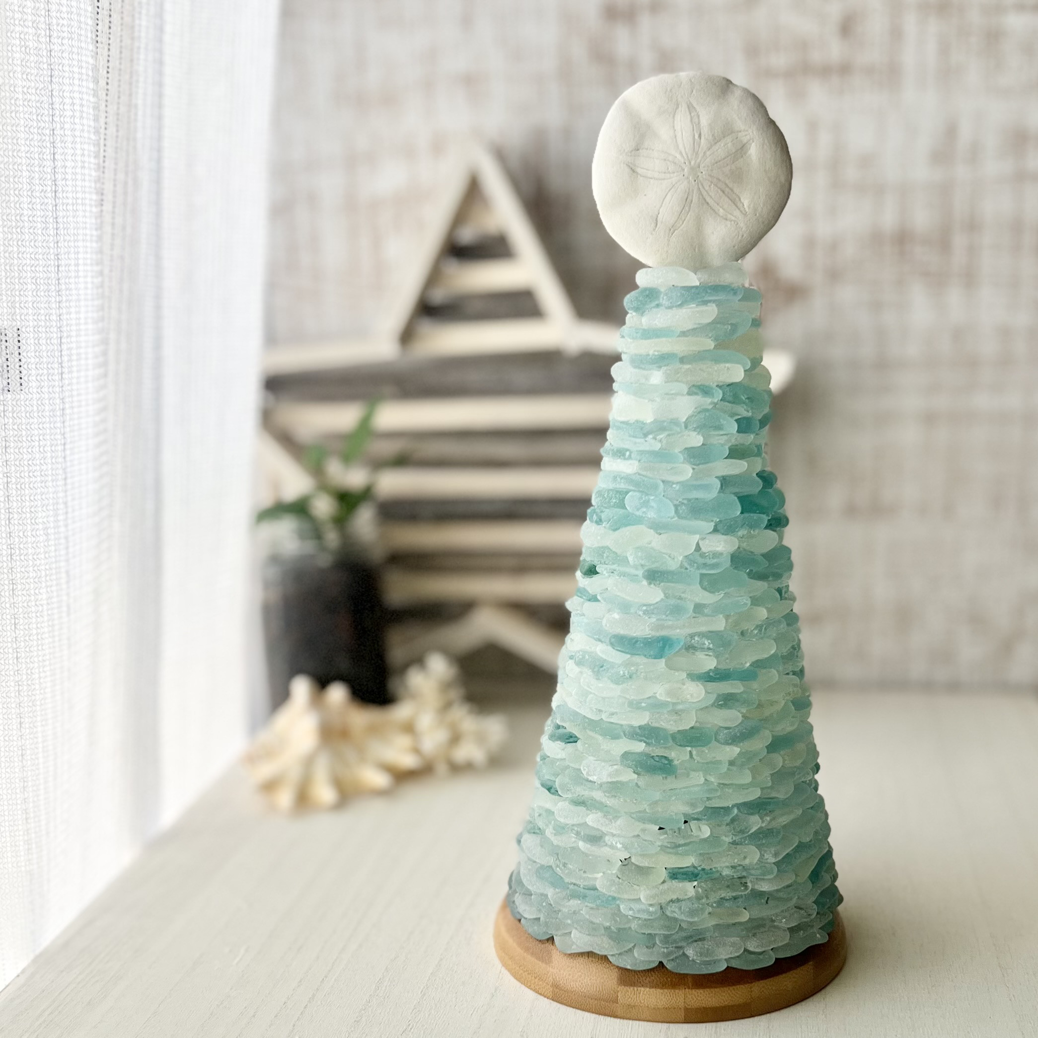 ブルーオーシャンシーグラスツリーランプ