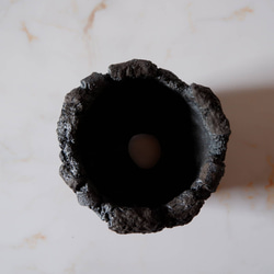 3号富士砂黒溶岩鉢601　塊根植物　多肉植物　盆栽　植木鉢　作家鉢　鉢皿　沖縄 5枚目の画像