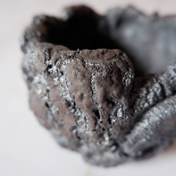 3号富士砂黒溶岩鉢601　塊根植物　多肉植物　盆栽　植木鉢　作家鉢　鉢皿　沖縄 2枚目の画像