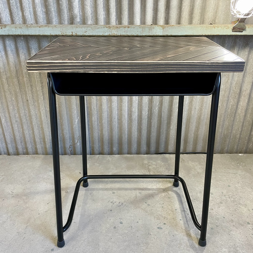 懐かしい！【木工屋の学校机】勉強机 テーブル ヘリンボーン天板  