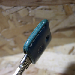 肉球刻印のキーカバー　ルガト琉球ブルー×白 6枚目の画像