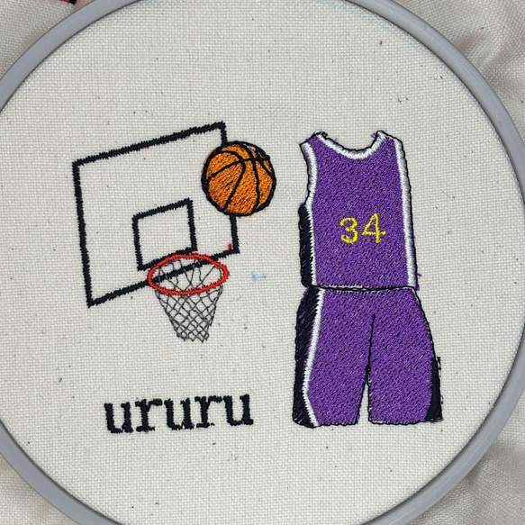 ☆バスケットボール部 刺繍タオル・ポーチ☆ユニフォーム色変更