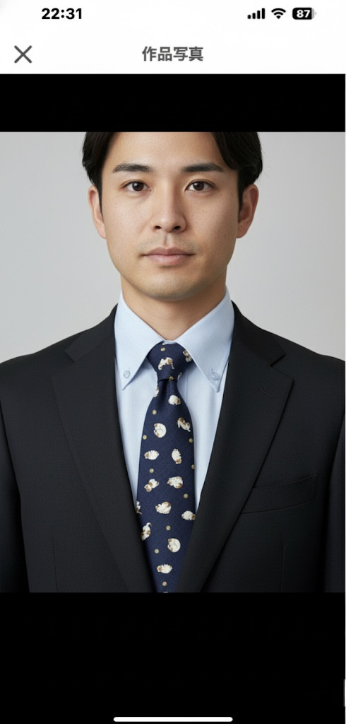 ほのぼの和柄猫さん柄ネクタイ