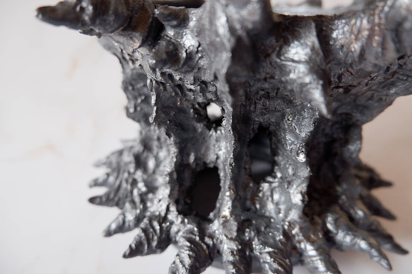 4.5号鉄砂黒魔界鉢台612　塊根植物　多肉植物　盆栽　植木鉢　作家鉢　鉢皿　沖縄 2枚目の画像