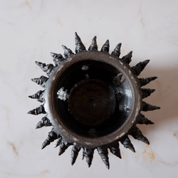 4.5号鉄砂黒魔界鉢台612　塊根植物　多肉植物　盆栽　植木鉢　作家鉢　鉢皿　沖縄 7枚目の画像